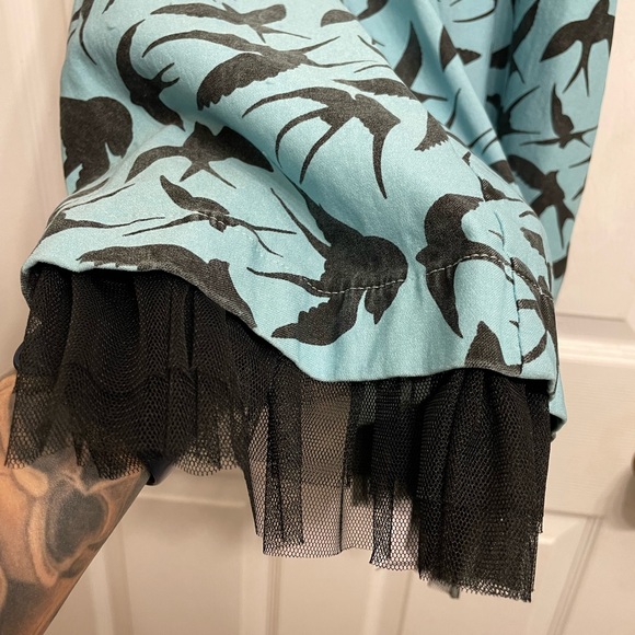 Light blue 50s style sparrow dress - Picture 2 of 7